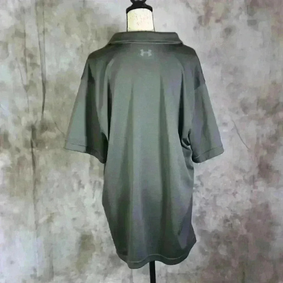 Under Armour Men's XXL Short Sleeve Polo/Golf Shirt collared  closure Grey/gray - Picture 6 of 10